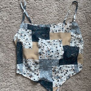 bandana top, ties in back, never worn, size large